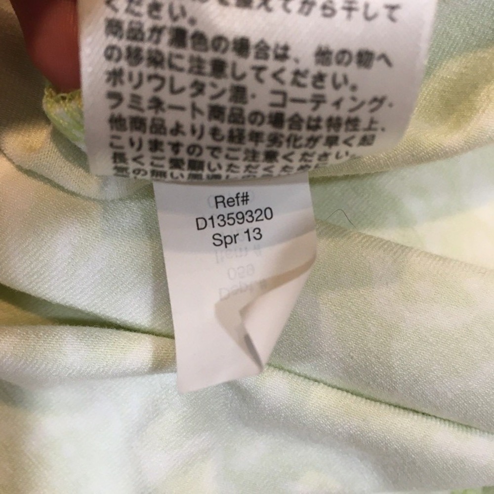 Eddie Bauer Faux Wrap Floral Sleeveless Midi Dress Womens XS Green Casual Knit - Picture 11 of 12